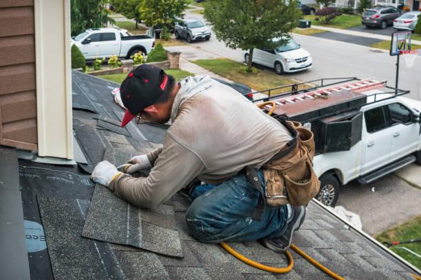 Professional Emergency Roof Repair technician working in Rutherford, PA